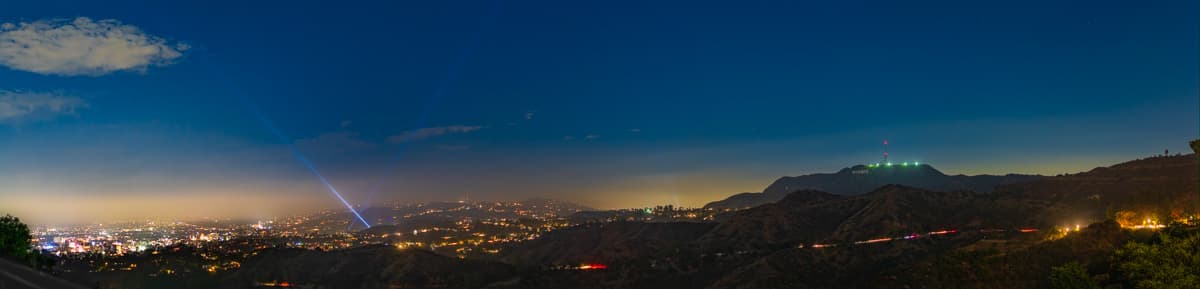 Supermoon+Griffith Observatory 282 Pano